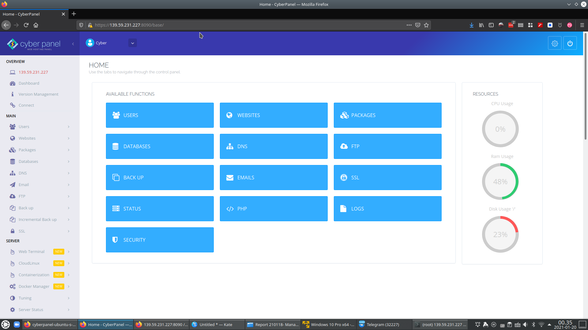 Mengatasi 'Blank White Screen' di CyberPanel phpmyadmin