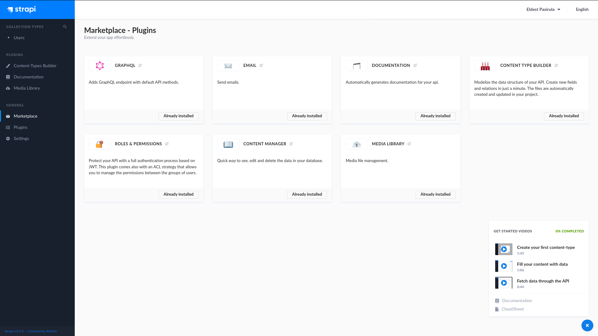 Instalasi "strapi" di DigitalOcean