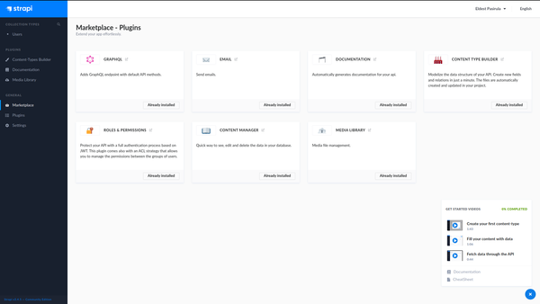 Instalasi "strapi" di DigitalOcean